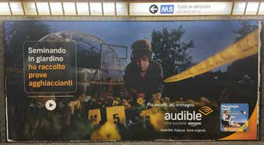 Affissione Audible in metropolitana